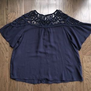 Lace yoke top